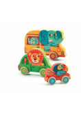Drewniane puzzle samochody