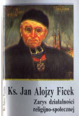 Ks Jan Alojzy Ficek Zarys działalności  religijno społecznej