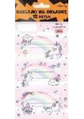 Naklejki na zeszyty - Unicorn tęcza (12szt)