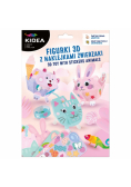 Figurki 3D z naklejkami Zwierzaki Kidea