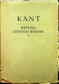Krytyka czystego Rozumu I