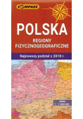 Mapa - Polska regiony fizycznogeograficzne