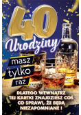Karnet Urodziny z nakładką na butelkę 40