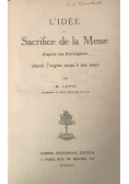 L idee du Sacrifice de la Messe 1926 r.