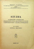 Studia z dziejów wydziału filozoficzno historycznego Uniwersytetu Jagiellońskiego