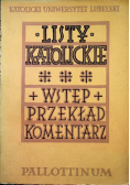 Listy katolickie Wstęp przekład komentarz