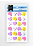 Stiker z elementami z pianki z lekkim brokatem