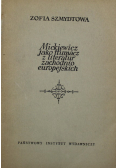 Mickiewicz jako tłumacz z literatur zachodnio europejskich