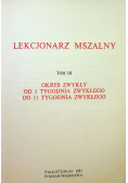 Lekcjonarz mszalny Tom III
