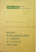 Rządy parlamentarne w Polsce w latach 1919 1926