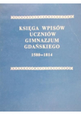 Księga wpisów uczniow gimnazjum gdańskiego