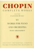 Chopin Complete Works XV Works for piano and orchestra