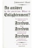 An Answer to the Question: What is Enlightenment?