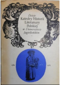 Dzieje Katedry Historii Literatury Polskiej w Uniwersytecie Jagiellońskim