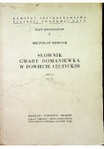Słownik gwary Domaniewka w powiecie łęczyckim Część II