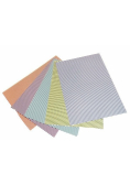 Karton obustronny paski 300g 24x34cm 5 ark MIX