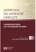 Addenda do dziejów oświaty
