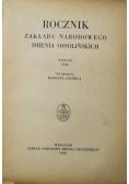 Rocznik zakładu narodowego imienia Ossolińskich Tom III 1948 r.