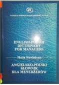 Angielsko-polski słownik dla menedżerów. English-Polish Dictionary for Managers