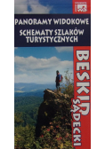 Beskid Sądecki  Panoramy widokowe  schematy szlaków turystycznych