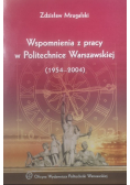 Wspomnienia z pracy w Politechnice Warszawskiej