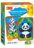 Piaskowe obrazki Panda i zebra