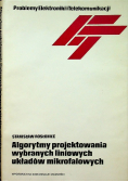 Algorytmy projektowania wybranych liniowych układów mikrofalowych