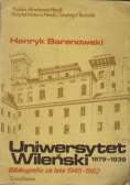 Uniwersytet Wileński 1579 1939 Bibliografia za lata 1945  1982