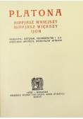 Platona Hippjasz mniejszy  Hippjasz większy i Jon 1921 r.
