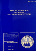 Zabytki transportu Potencjał kulturowy i turystyczny Nr 74