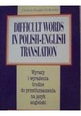 Difficult words in polish-english translation