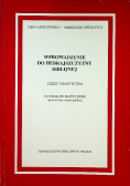Wprowadzenie do hebrajszczyzny biblijnej Część praktyczna