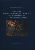 Meandry kultury politycznej w Polsce od średniowiecza do II wojny światowej