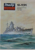 Mały modelarz Miesięcznik ligi obrony kraju dla młodzieży  nr 10 - 11 /  91 Pancernik brytyjski Rodney