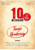 Karnet Urodziny wymienne cyfry