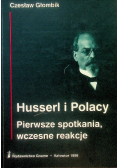 Husserl i Polacy Pierwsze spotkania wczesne reakcje