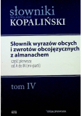 Słownik wyrazów obcych i zwrotów obcojęzycznych z almanachem Tom IV