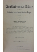 Christlich-sociale Blatter, 1881r.