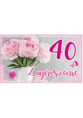 Zaproszenie Urodziny 40 (10szt)
