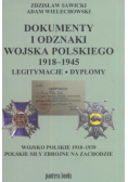 Dokumenty i odznaki Wojska Polskiego 1918 - 1945 Legitymacje i dyplomy