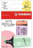 Zakreślacz Boss mini pastellove 3 kol. STABILO