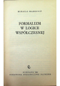 Formalizm w logice współczesnej