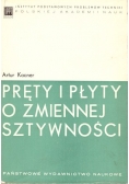 Pręty i płyty o zmiennej sztyności