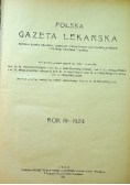 Polska gazeta lekarska Rok III nr 1 do 52 1924 r.