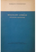 Bolesław Leśmian studium językowe