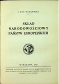Skład narodowościowy państw europejskich 1933 r.