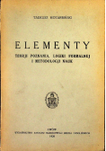 Elementy teorji poznania logiki formalnej i metodologji nauk 1929 r.
