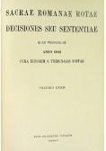 Sacrae Romanae Rotae Decisiones seu sententiae Tom XXXIV 1942 r.