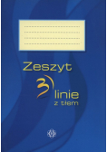 Zeszyt 3 linie z tłem niebieski