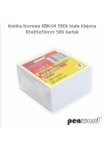 Kostka biurowa biała 85x85x50mm 580K